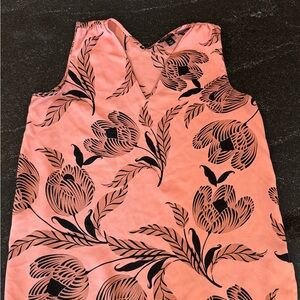 Banana Republic Floral Pink and Black Sleeveless Top